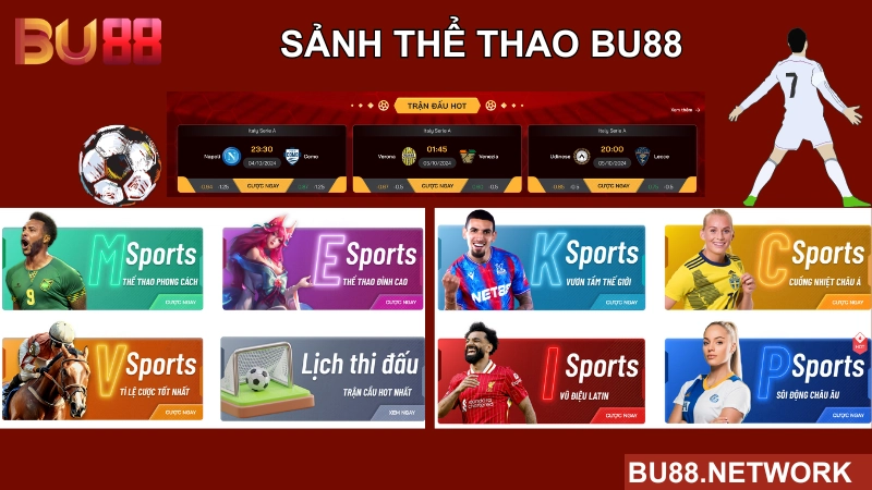 giới thiệu sảnh thể thao bu88