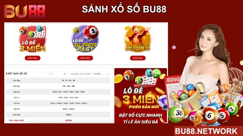 giới thiệu sảnh xổ số bu88