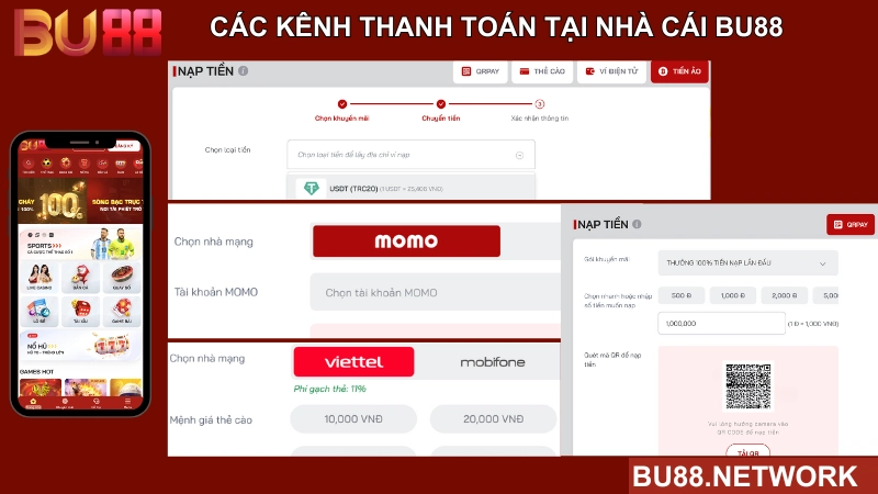 kênh thanh toán của nhà cái Bu88