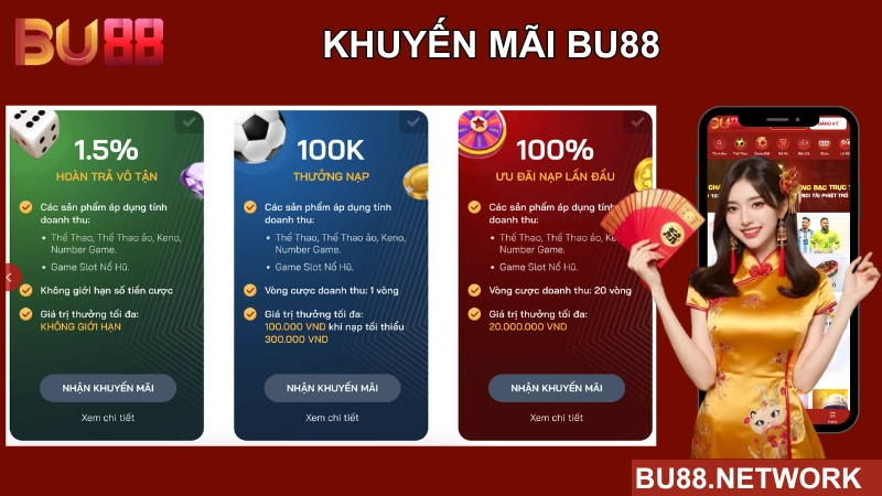 tổng hợp khuyến mãi bu88